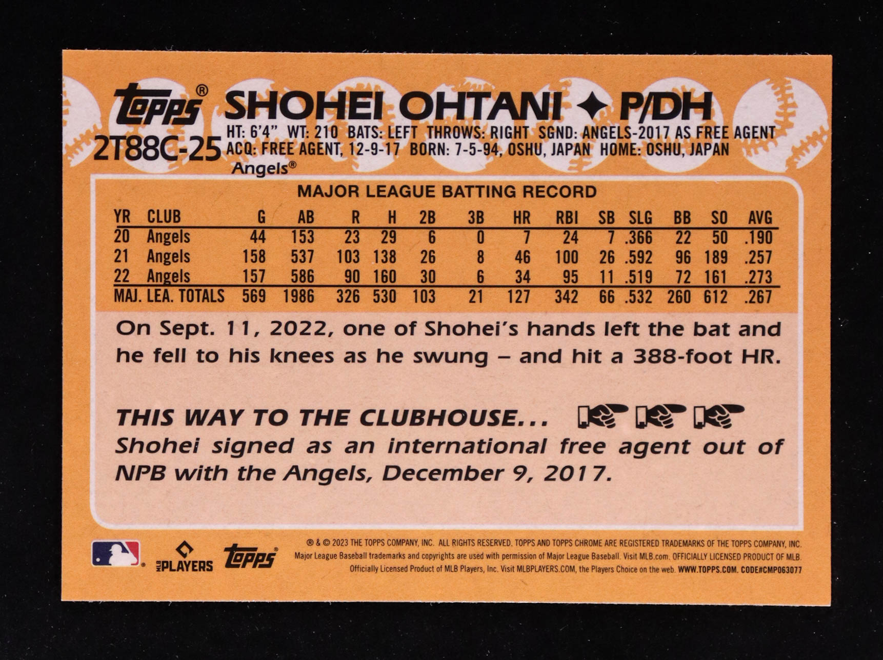 Shohei Ohtani 2023 Topps '88 Topps Silver Pack Chrome Series 2 #2T88C25 at PristineAuction.com Shohei Ohtani 2023 Topps '88 Topps Silver Pack Chrome Series 2 #2T88C25 at PristineAuction.com