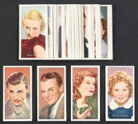 1936 Carreras Film Stars Complete Set of (50) Cigarette Cards with Clark Gable #41, Shirley Temple #22, James Cagney, and Katharine Hepburn at PristineAuction.com