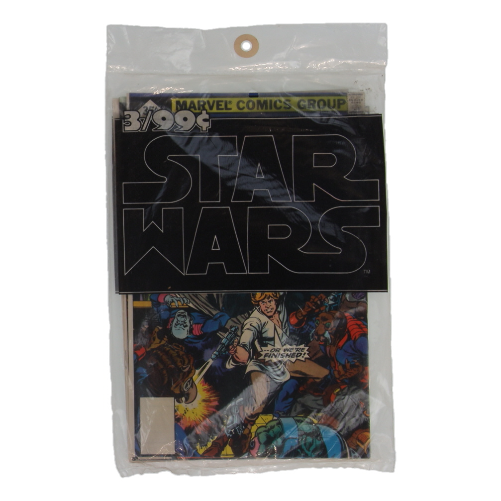 1977 "Star Wars" Issues #1-3 (3) Pack Marvel Comic Book Factory Sealed Set at PristineAuction.com 1977 "Star Wars" Issues #1-3 (3) Pack Marvel Comic Book Factory Sealed Set at PristineAuction.com