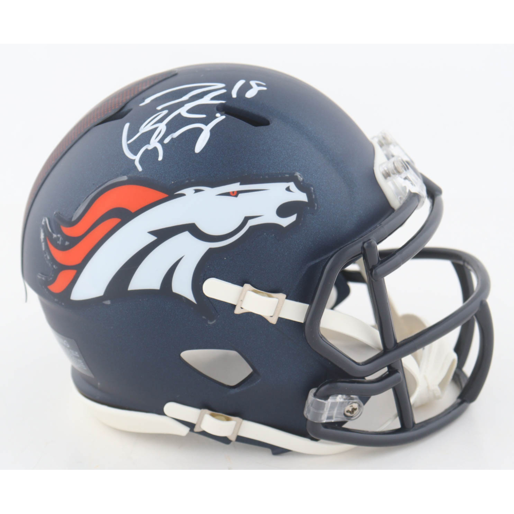 Peyton Manning Signed Broncos Speed Mini Helmet (PSA) at PristineAuction.com
