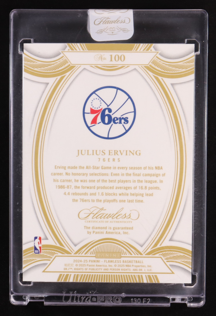 Julius Erving 2024-25 Panini Flawless Gold #100 #05/10 at PristineAuction.com Julius Erving 2024-25 Panini Flawless Gold #100 #05/10 at PristineAuction.com