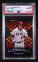 Mike Trout 2014 Stadium Club Triumvirates Luminous #T3B (PSA 10) at PristineAuction.com