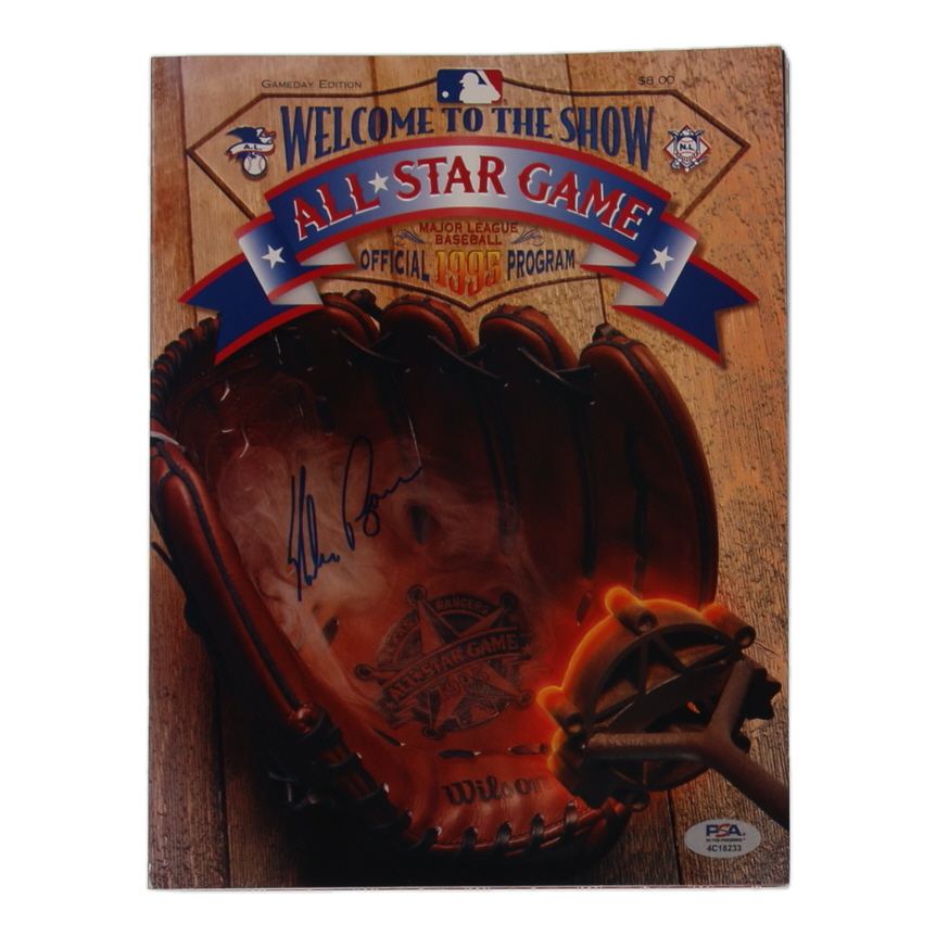 Nolan Ryan Signed 1995 "All Star Game At Arlington Stadium" Official Program (PSA) at PristineAuction.com Nolan Ryan Signed 1995 "All Star Game At Arlington Stadium" Official Program (PSA) at PristineAuction.com