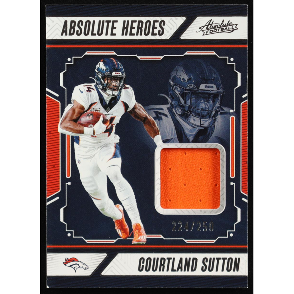 Courtland Sutton 2024 Absolute Absolute Heroes Memorabilia #29 #224/250 at PristineAuction.com