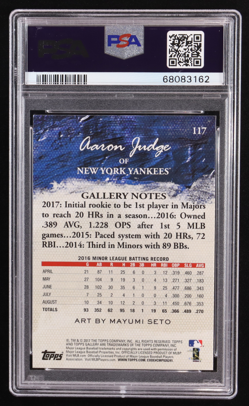 Aaron Judge 2017 Topps Gallery #117 RC (PSA 10) at PristineAuction.com Aaron Judge 2017 Topps Gallery #117 RC (PSA 10) at PristineAuction.com