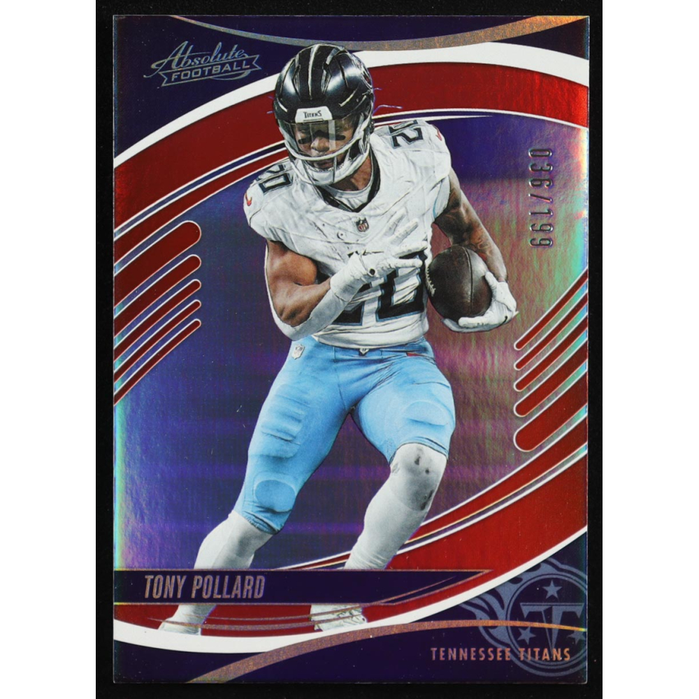 Tony Pollard 2025 Absolute Spectrum Red #89 #036/199 at PristineAuction.com