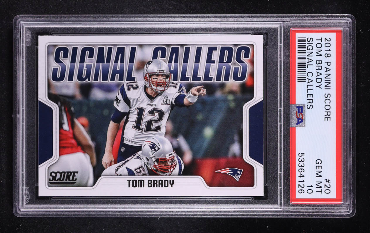 Tom Brady 2018 Score Signal Callers #20 (PSA 10) at PristineAuction.com Tom Brady 2018 Score Signal Callers #20 (PSA 10) at PristineAuction.com