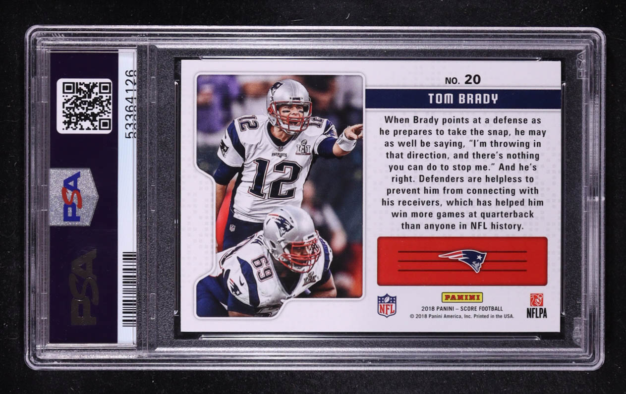 Tom Brady 2018 Score Signal Callers #20 (PSA 10) at PristineAuction.com Tom Brady 2018 Score Signal Callers #20 (PSA 10) at PristineAuction.com