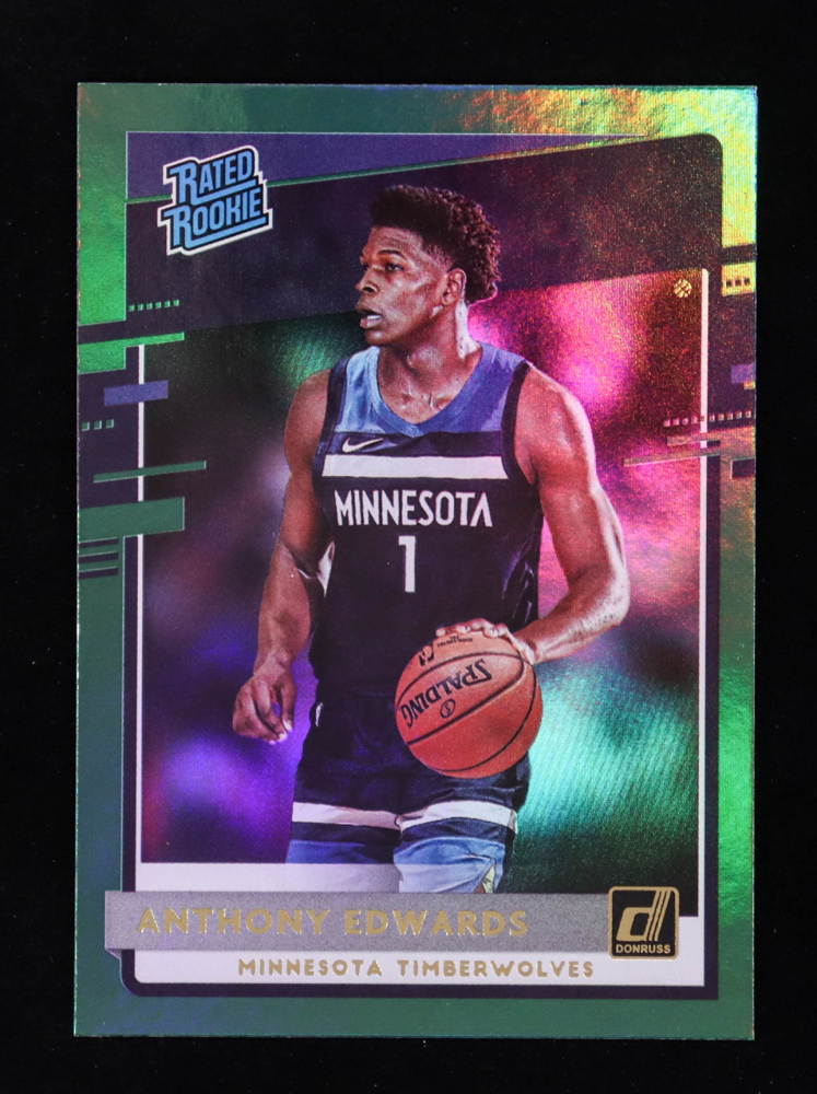 Anthony Edwards 2020-21 Donruss Green Flood #201 RR RC