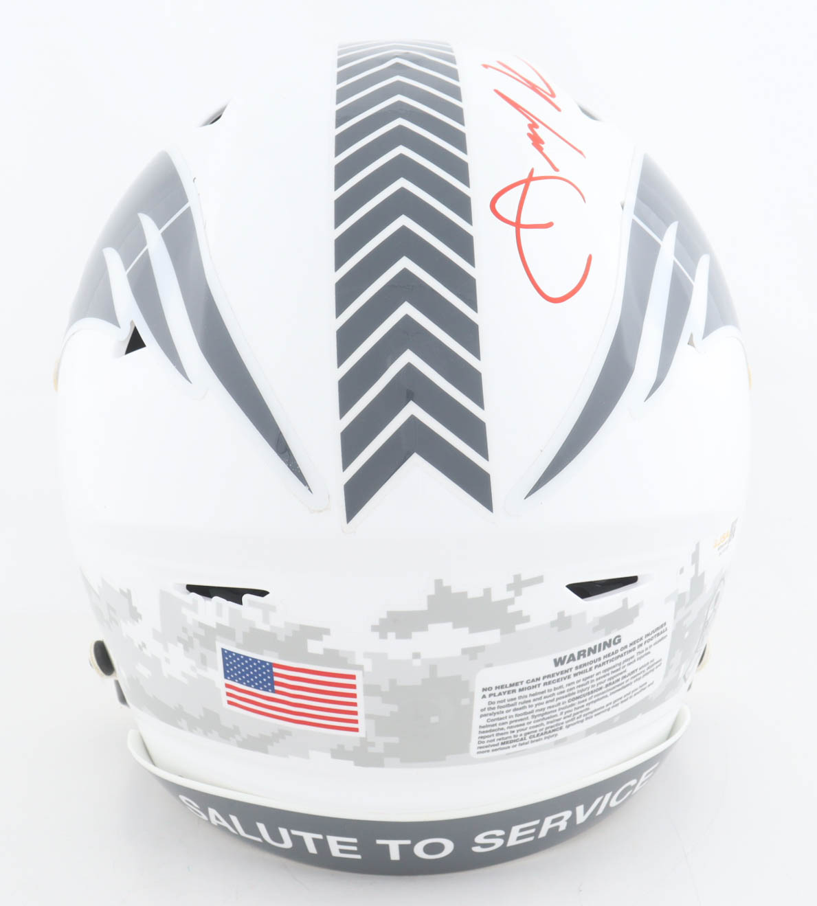 Julian Edelman Signed Patriots Full-Size Authentic On-Field Salute to Service Alternate Speedflex Helmet (JSA) at PristineAuction.com Julian Edelman Signed Patriots Full-Size Authentic On-Field Salute to Service Alternate Speedflex Helmet (JSA) at PristineAuction.com