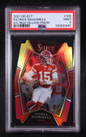 Patrick Mahomes II 2021 Select Prizm Red and Yellow Die Cut #102 (PSA 9) at PristineAuction.com
