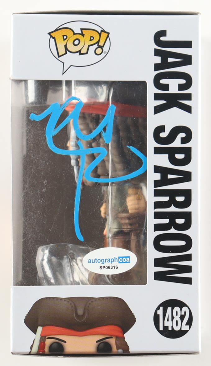 Johnny Depp Signed "Pirates Of The Caribbean" #1482 Jack Sparrow Funko Pop! Vinyl Figure (ACOA) at PristineAuction.com Johnny Depp Signed "Pirates Of The Caribbean" #1482 Jack Sparrow Funko Pop! Vinyl Figure (ACOA) at PristineAuction.com