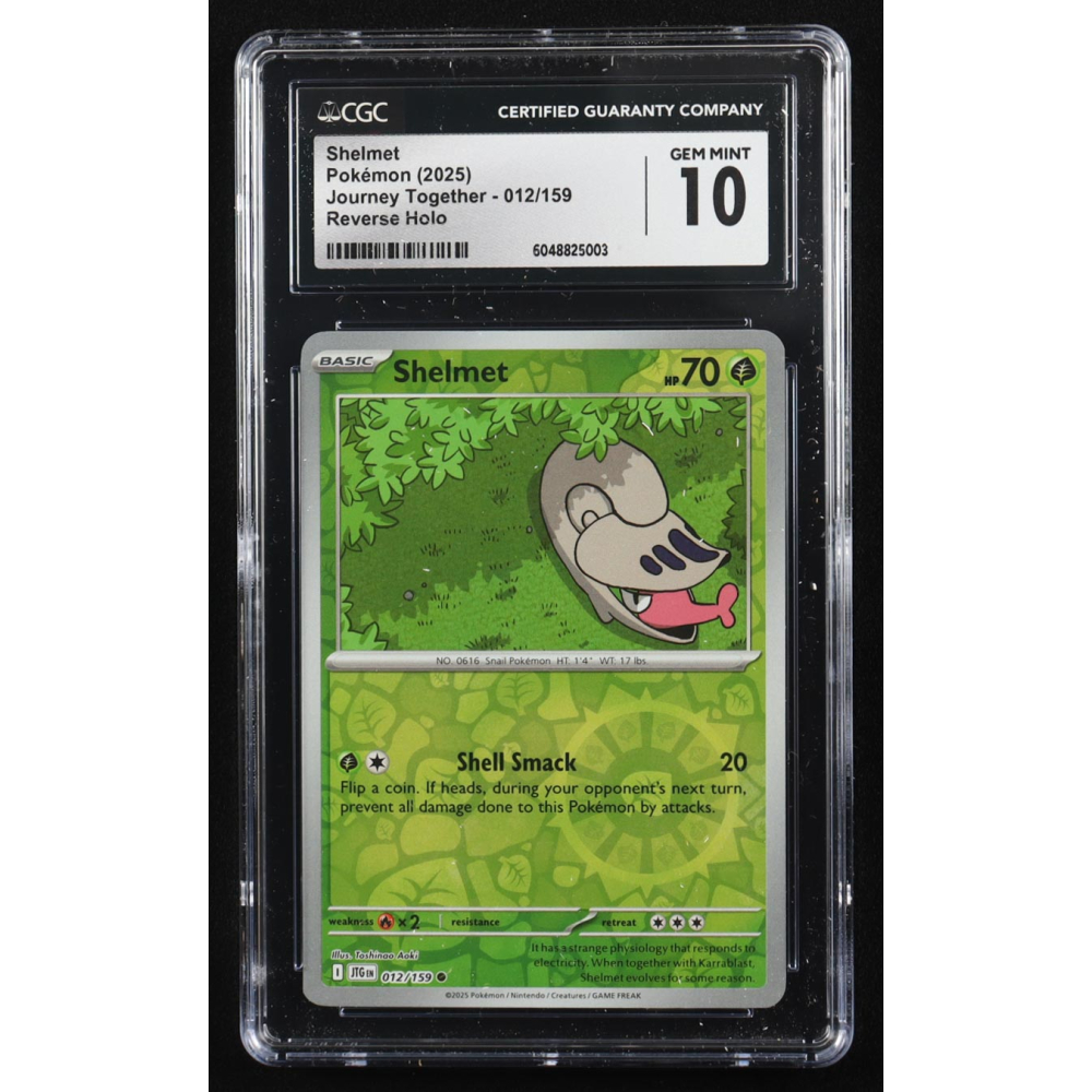 Shelmet 2025 Pokemon Journey Together #012 (CGC 10) at PristineAuction.com