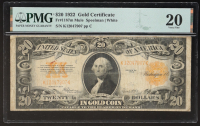 1922 $20 Twenty Dollars Gold Certificate (PMG Very Fine 20) at PristineAuction.com