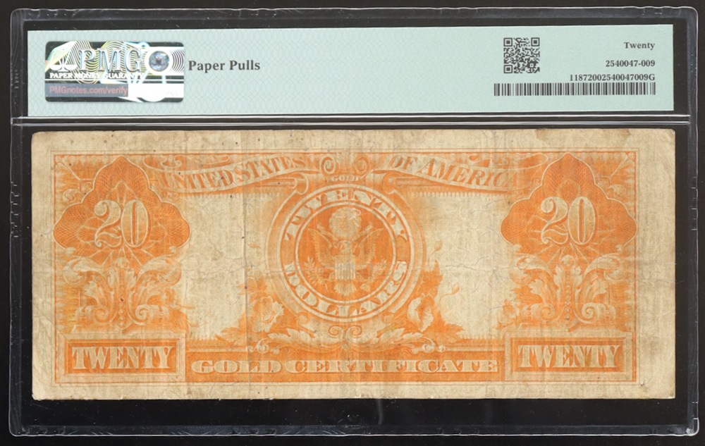 1922 $20 Twenty Dollars Gold Certificate (PMG Very Fine 20) at PristineAuction.com 1922 $20 Twenty Dollars Gold Certificate (PMG Very Fine 20) at PristineAuction.com