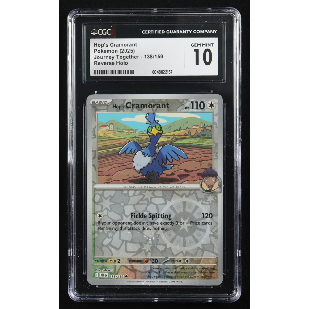 Hop's Cramorant 2025 Pokemon Journey Together #138 (CGC 10) at PristineAuction.com