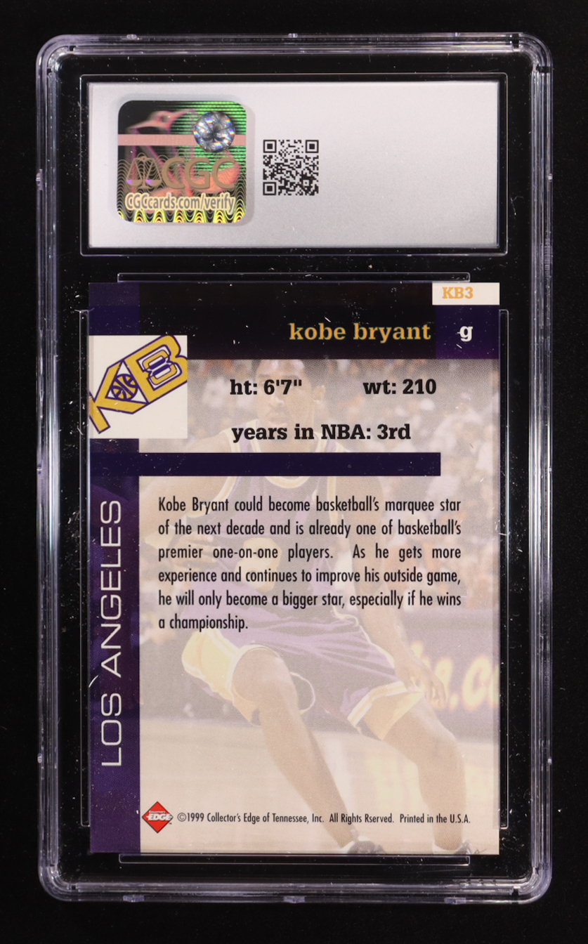 Kobe Bryant 1999 Collector's Edge KB8 #3 (CGC 8.5) at PristineAuction.com Kobe Bryant 1999 Collector's Edge KB8 #3 (CGC 8.5) at PristineAuction.com