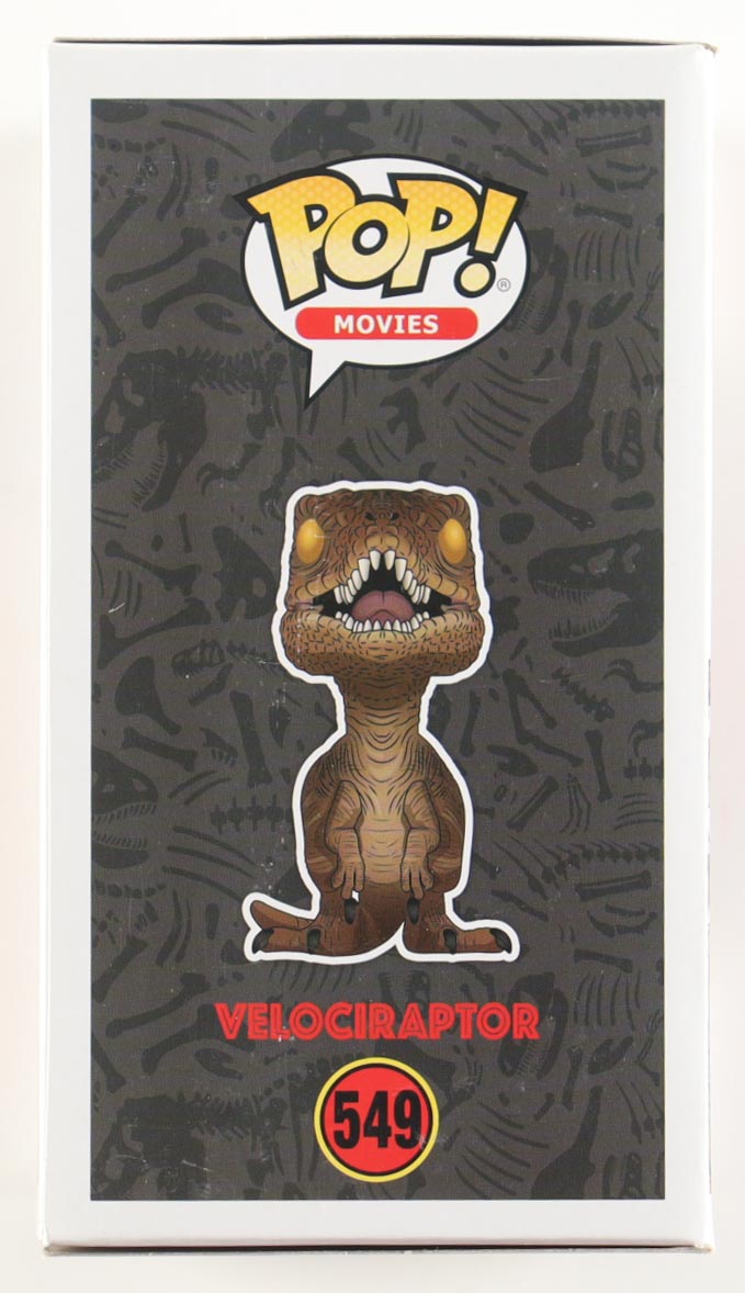 David Koepp Morgan Signed "Jurassic Park 25th Anniversary" #549 Velociraptor Funko Pop! Vinyl Figure (ACOA) at PristineAuction.com David Koepp Morgan Signed "Jurassic Park 25th Anniversary" #549 Velociraptor Funko Pop! Vinyl Figure (ACOA) at PristineAuction.com