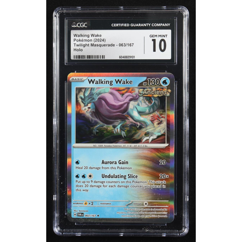 Walking Wake 2024 Pokemon Twilight Masquerade #063 (CGC 10) at PristineAuction.com