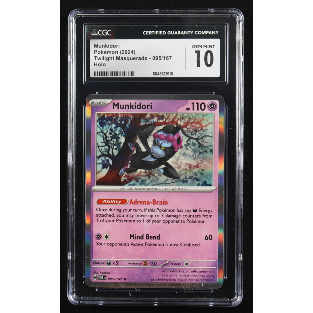 Munkidori 2024 Pokemon Twilight Masquerade #095 (CGC 10) at PristineAuction.com