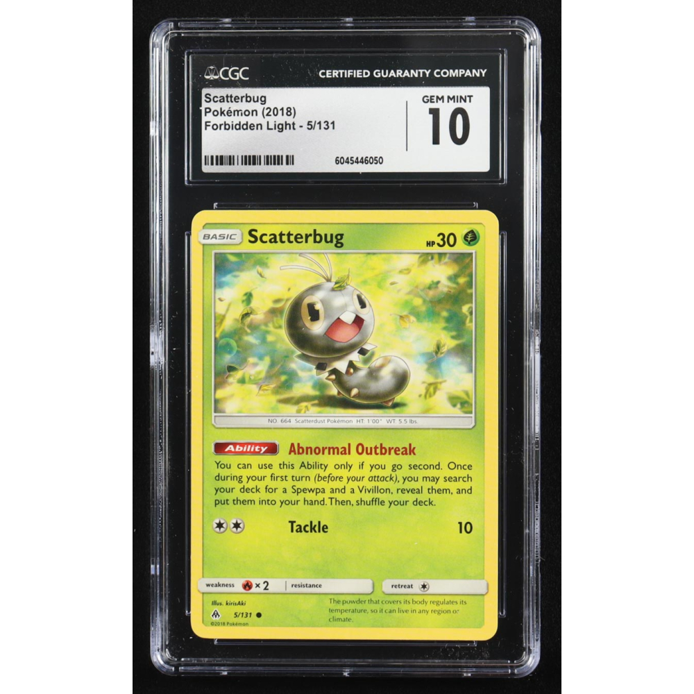 Scatterbug 2018 Pokemon Forbidden Light #5 (CGC 10) at PristineAuction.com