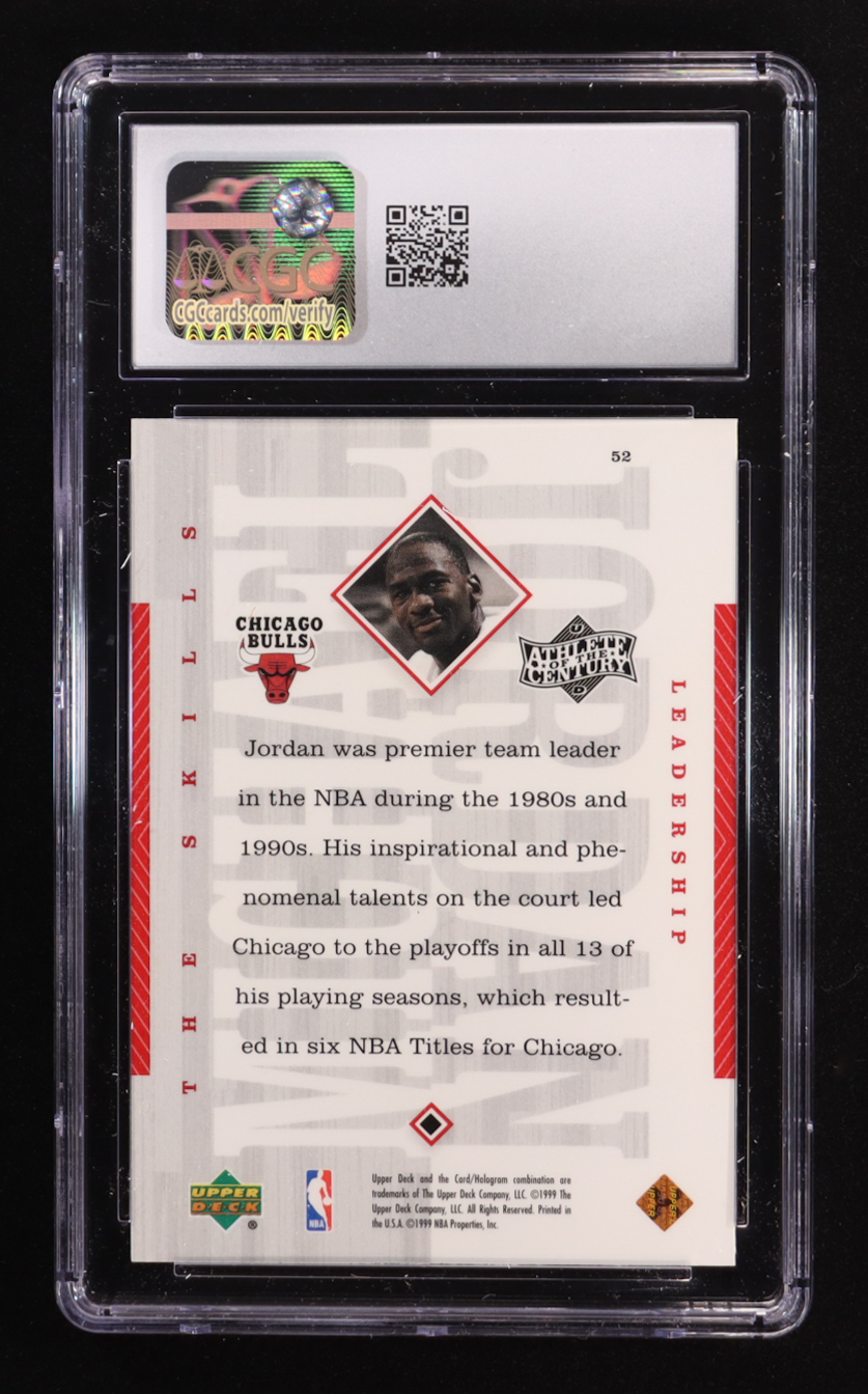 Michael Jordan 1999 Upper Deck Michael Jordan Athlete of the Century #52 (CGC 9) at PristineAuction.com Michael Jordan 1999 Upper Deck Michael Jordan Athlete of the Century #52 (CGC 9) at PristineAuction.com