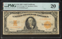 1922 $10 Ten Dollars Gold Certificate (PMG Very Fine 20) at PristineAuction.com