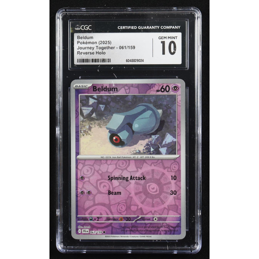 Beldum 2025 Pokemon Journey Together #061 (CGC 10) at PristineAuction.com