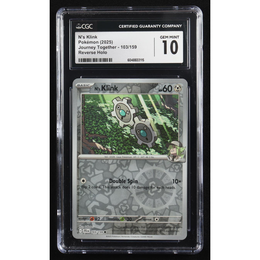 N's Klink 2025 Pokemon Journey Together #103 (CGC 10) at PristineAuction.com