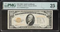 1928 $10 Ten Dollars Gold Certificate (PMG Very Fine 25) at PristineAuction.com