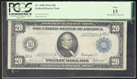 1914 $20 Twenty Dollars Blue Seal Federal Reserve Bank Note (PCGS Fine 15) at PristineAuction.com