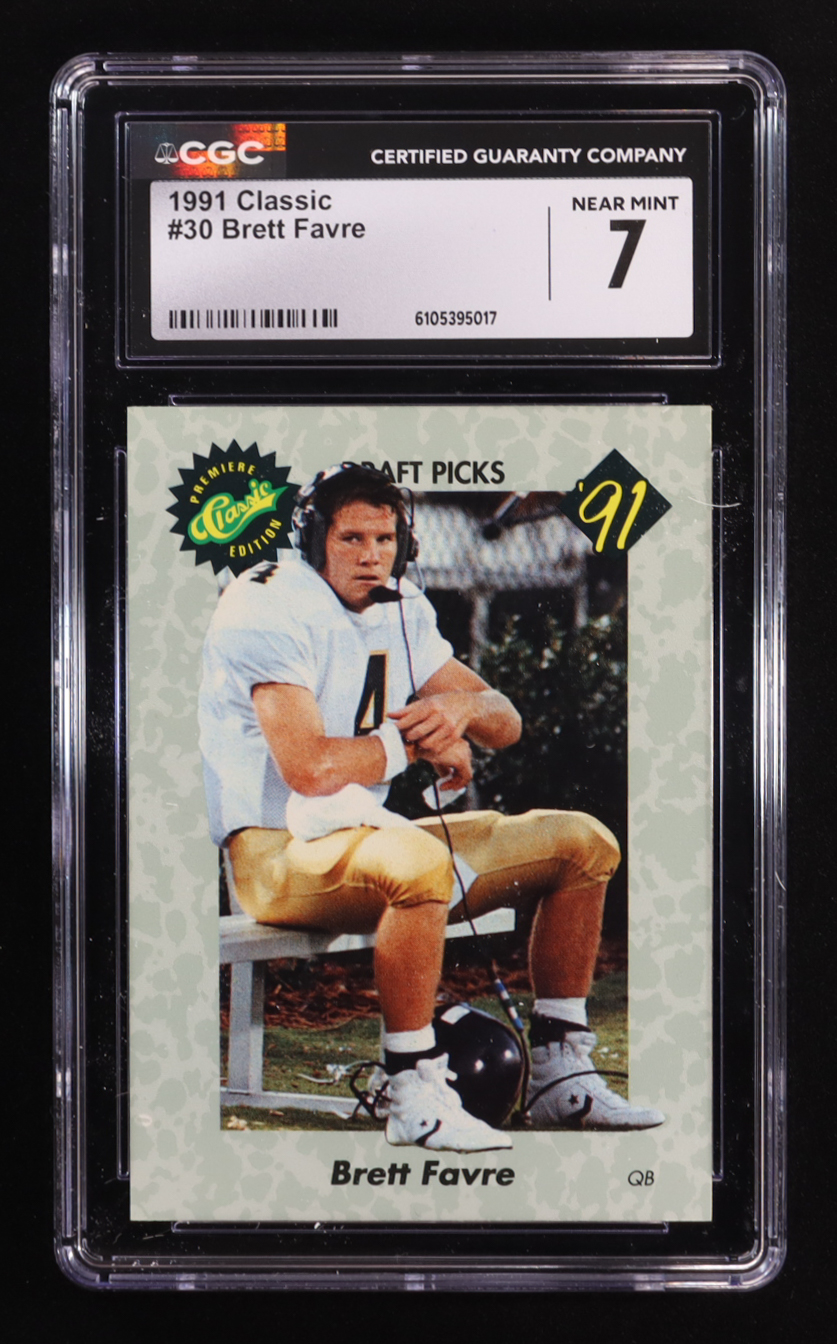 Brett Favre 1991 Classic #30 RC (CGC 7) at PristineAuction.com Brett Favre 1991 Classic #30 RC (CGC 7) at PristineAuction.com