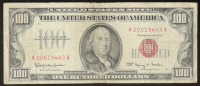 1966 United States $100 One Hundred Dollar Red Seal Note at PristineAuction.com