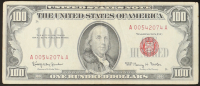 1966 United States $100 One Hundred Dollar Red Seal Note at PristineAuction.com