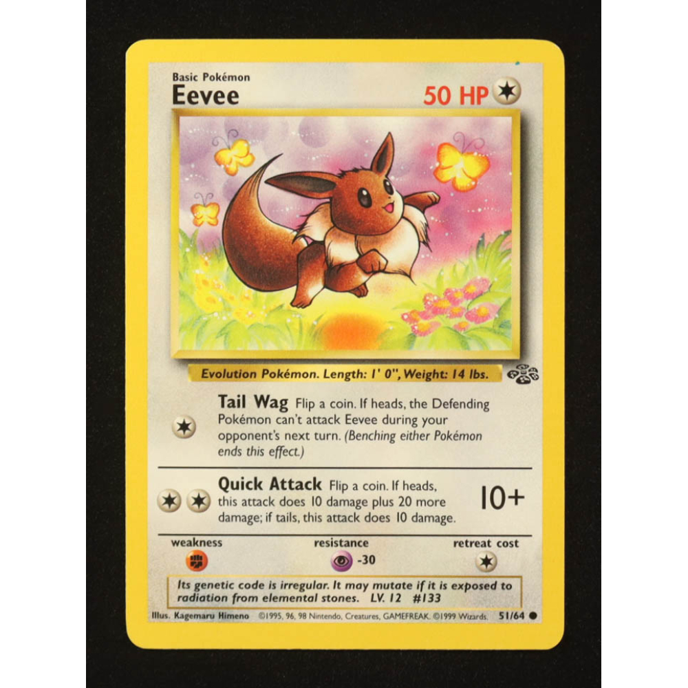 Eevee 1999 Pokemon Jungle Unlimited #51 at PristineAuction.com