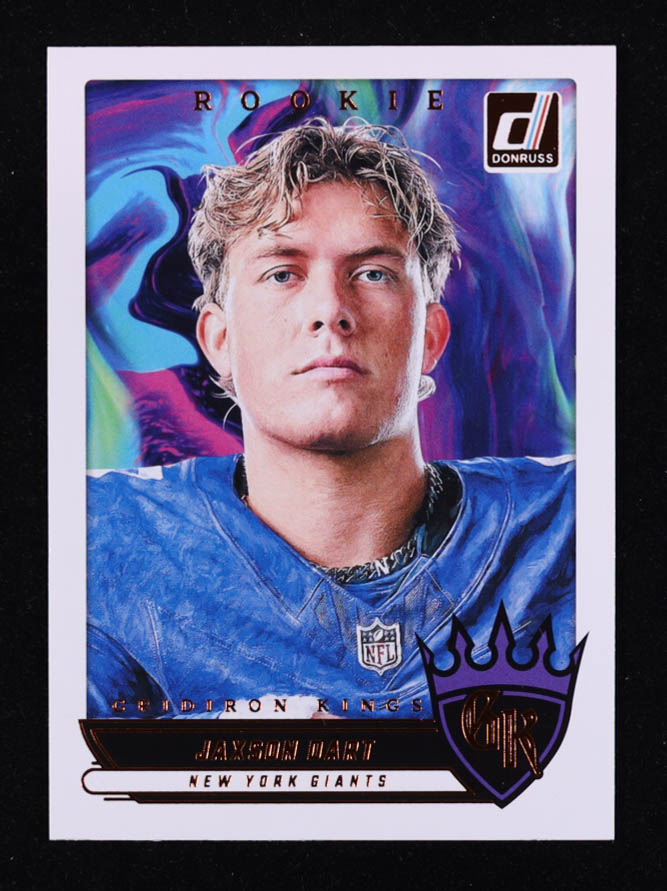 Jaxson Dart 2025 Donruss Rookie Gridiron Kings #18 RC at PristineAuction.com Jaxson Dart 2025 Donruss Rookie Gridiron Kings #18 RC at PristineAuction.com