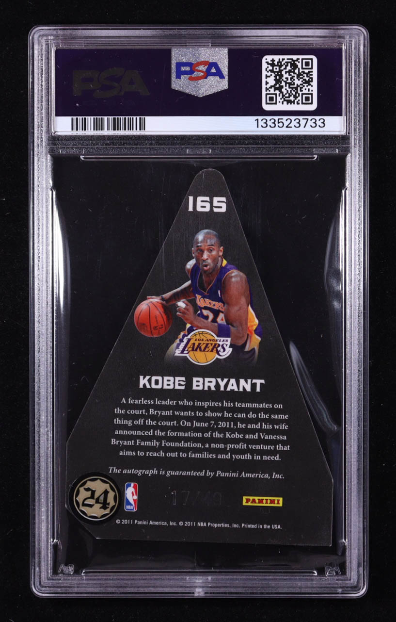 Kobe Bryant 2011-12 Panini Preferred #165 PC Autograph #17/49 (PSA 8 | Auto 9) at PristineAuction.com Kobe Bryant 2011-12 Panini Preferred #165 PC Autograph #17/49 (PSA 8 | Auto 9) at PristineAuction.com