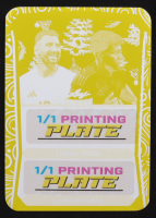 Lamine Yamal / Lionel Messi 2024 Leaf Holiday Printing Plates Yellow #HHD11 #1/1 at PristineAuction.com