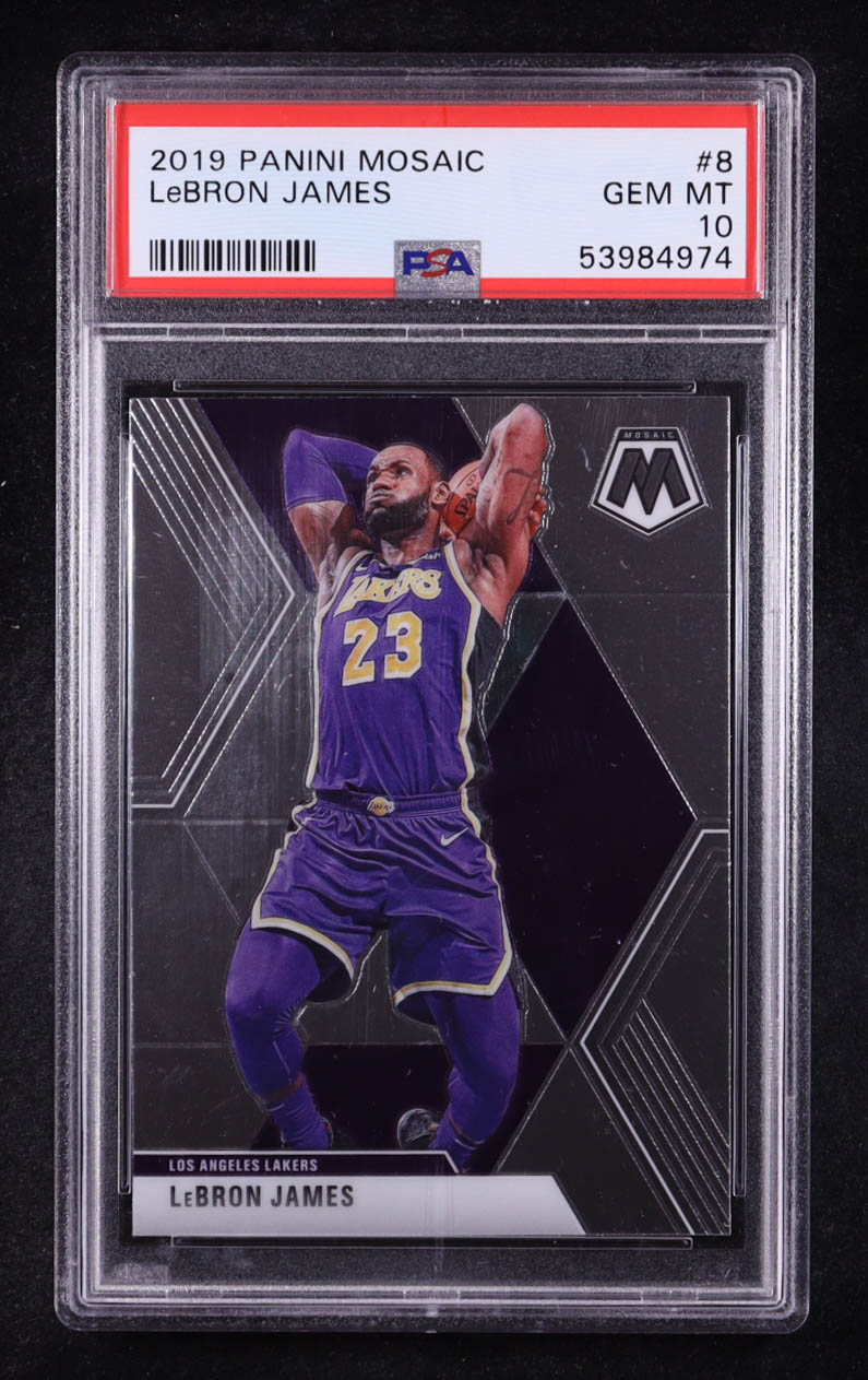 LeBron James 2019-20 Panini Mosaic Mosaic #8 (PSA 10) at PristineAuction.com LeBron James 2019-20 Panini Mosaic Mosaic #8 (PSA 10) at PristineAuction.com