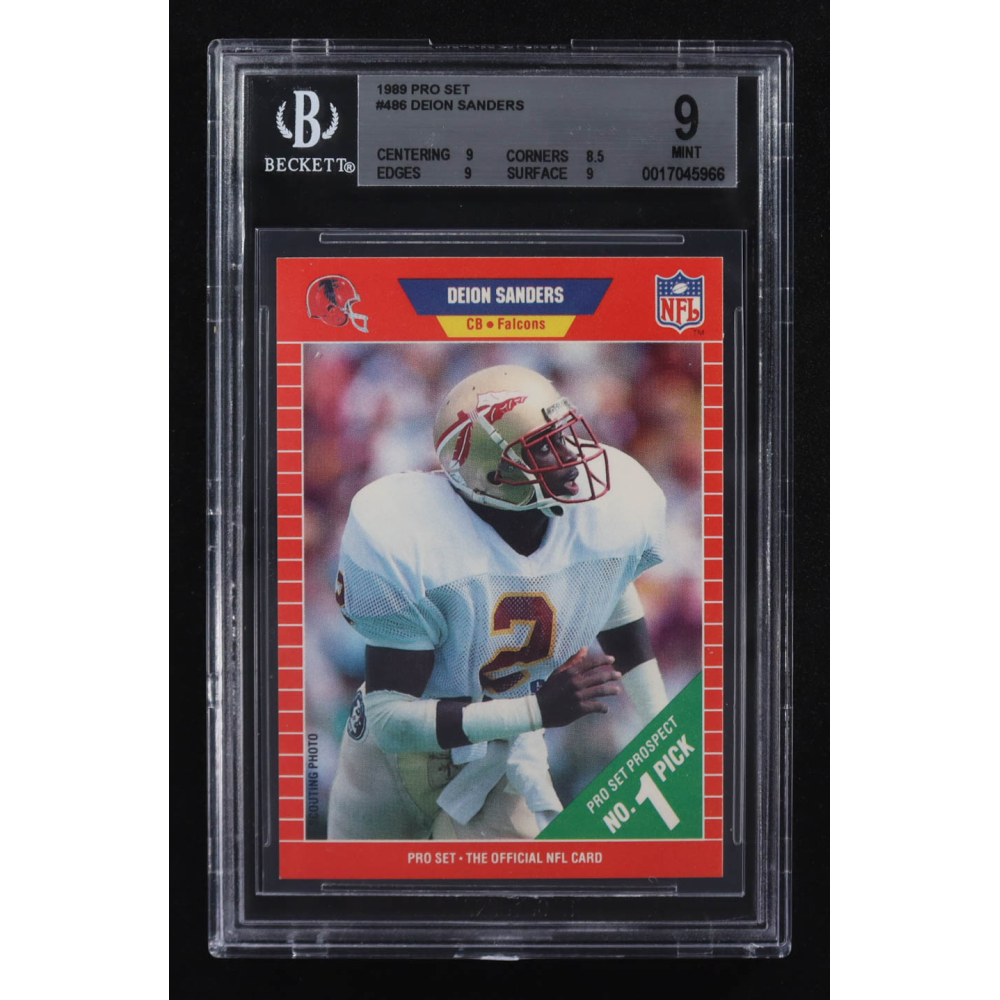 Deion Sanders 1989 Pro Set #486 RC (BGS 9) at PristineAuction.com