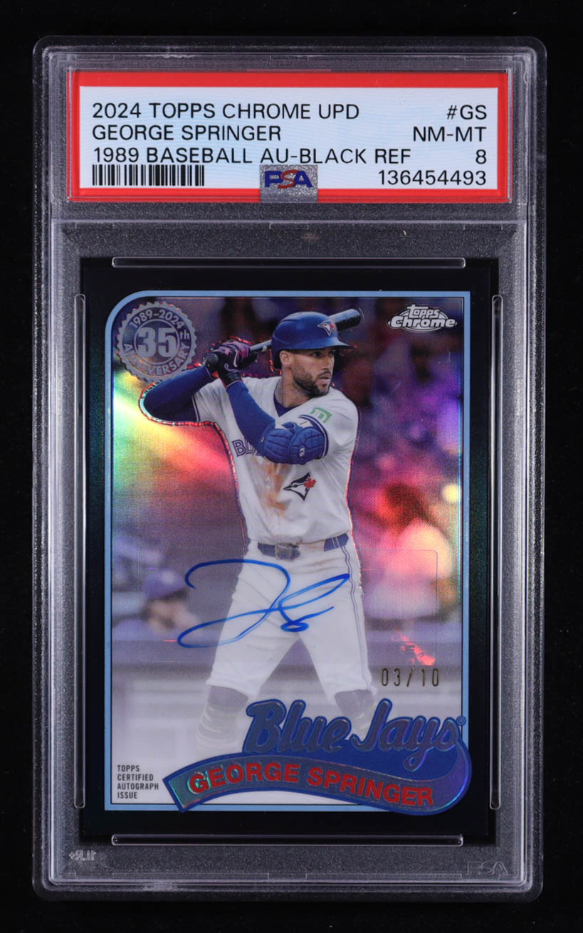 George Springer 2024 Topps Chrome Update '89 Topps Autographs Black Refractors #89CAGS #03/10 (PSA 8) at PristineAuction.com George Springer 2024 Topps Chrome Update '89 Topps Autographs Black Refractors #89CAGS #03/10 (PSA 8) at PristineAuction.com