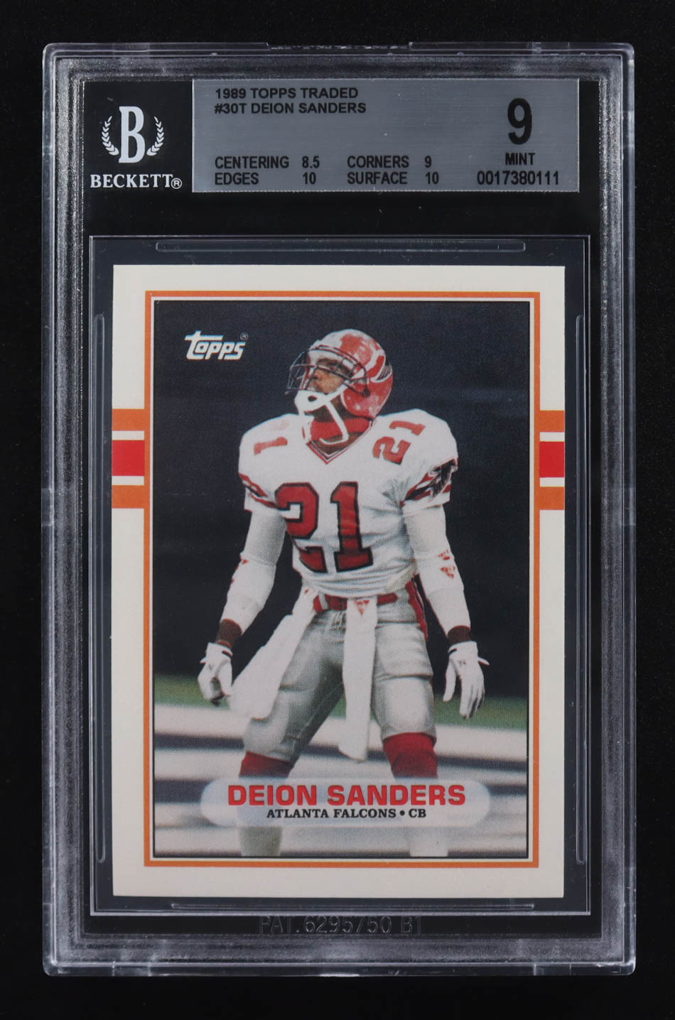 Deion Sanders 1989 Topps Traded #30T RC (BGS 9) at PristineAuction.com Deion Sanders 1989 Topps Traded #30T RC (BGS 9) at PristineAuction.com
