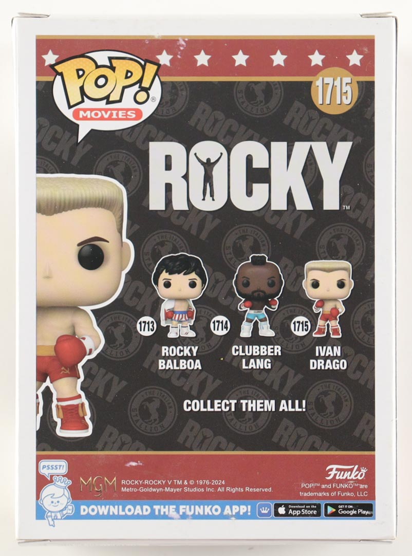 Dolph Lundgren Signed "Rocky" #1715 Ivan Drago Funko Pop! Vinyl Figure (ACOA) at PristineAuction.com Dolph Lundgren Signed "Rocky" #1715 Ivan Drago Funko Pop! Vinyl Figure (ACOA) at PristineAuction.com
