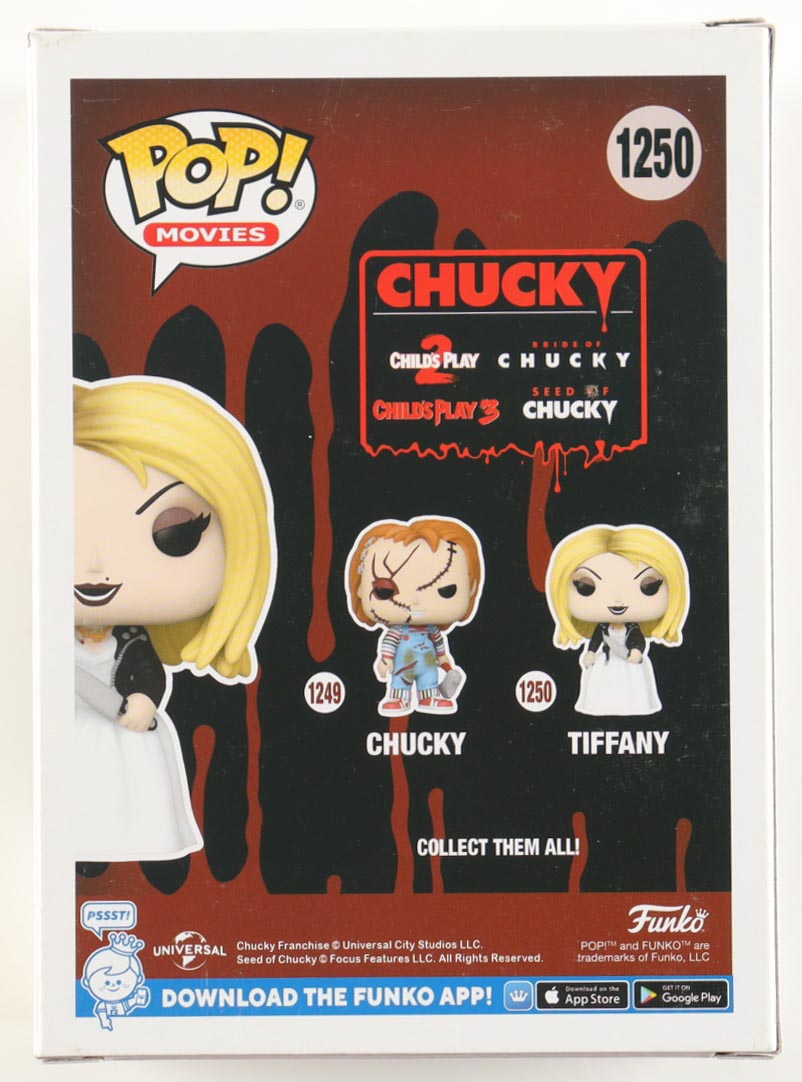 Jennifer Tilly Signed "Bride of Chucky" #1250 Tiffany Funko Pop! Vinyl Figure (ACOA) at PristineAuction.com Jennifer Tilly Signed "Bride of Chucky" #1250 Tiffany Funko Pop! Vinyl Figure (ACOA) at PristineAuction.com