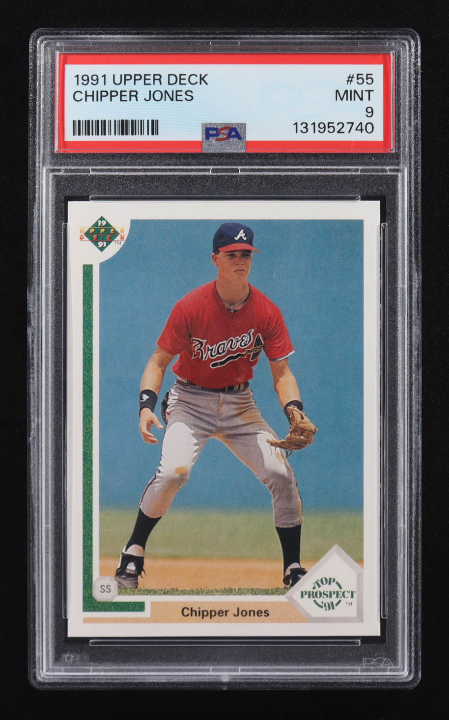 Chipper Jones 1991 Upper Deck #55 RC (PSA 9) | Pristine Auction