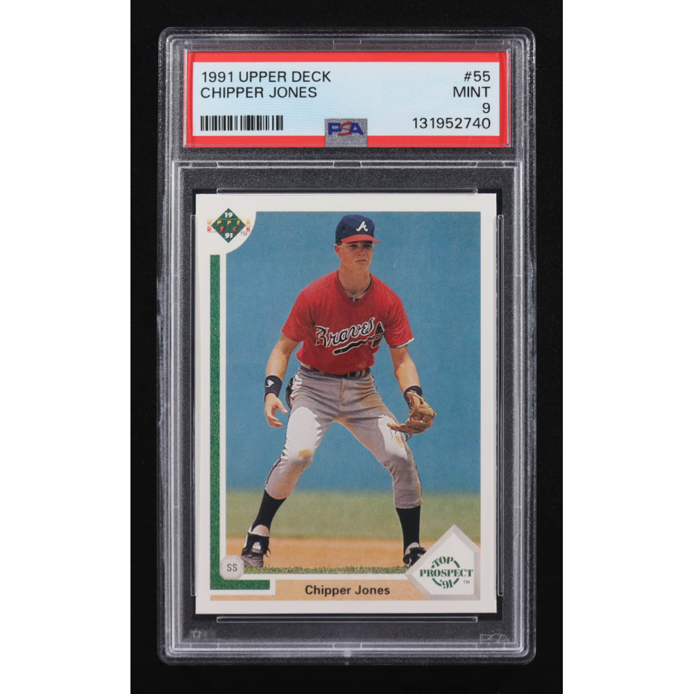 Chipper Jones 1991 Upper Deck #55 RC (PSA 9) at PristineAuction.com
