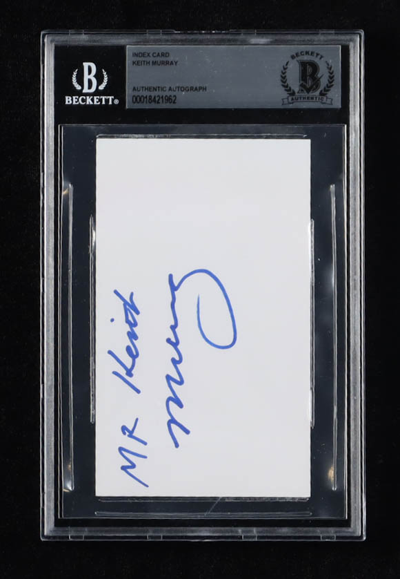 Keith Murray Signed 3x5 Index Card (Beckett) at PristineAuction.com Keith Murray Signed 3x5 Index Card (Beckett) at PristineAuction.com