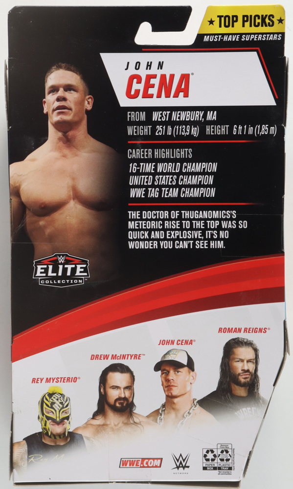 John Cena Signed WWE Elite Collection Action Figure (JSA) at PristineAuction.com John Cena Signed WWE Elite Collection Action Figure (JSA) at PristineAuction.com