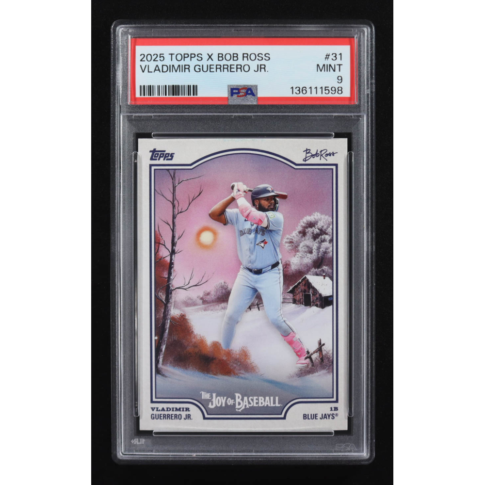 Vladimir Guerrero Jr. 2025 Topps X Bob Ross The Joy of Baseball #31 (PSA 9) at PristineAuction.com