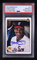 Sammy Sosa Signed 1990 Upper Deck #17 RC (PSA 8 | Auto Grade PSA Authentic) at PristineAuction.com